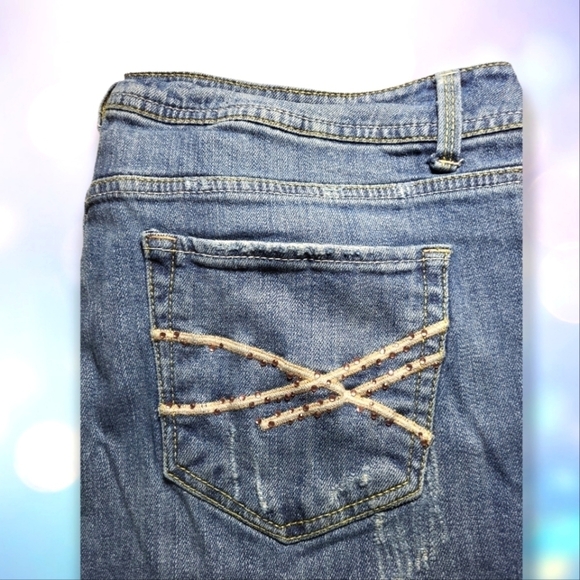 Areopostale Women's Chelsea Bootcut Mid-rise Jeans Size 13/14 - Picture 4 of 7